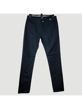 A.P.C. Men's Dark Navy Slim Straight Cotton Twill Chino Pants Size 32